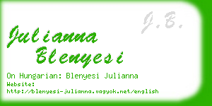 julianna blenyesi business card